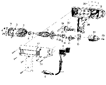 Exploded Diagram A Diagram and Parts List for 7144-38 Type 1 Black and Decker Drill